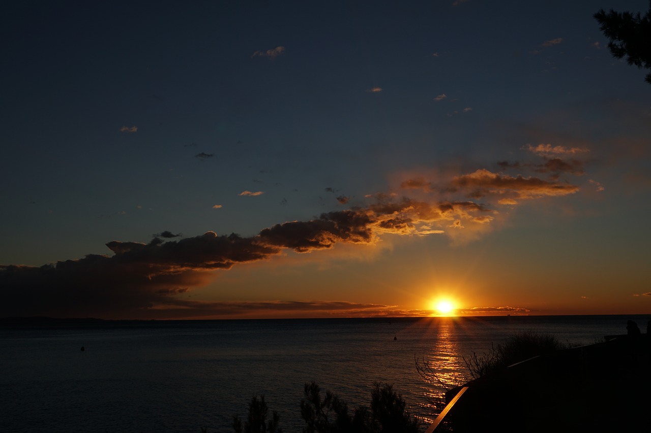 sunset sunset sea abendstimmung free photo