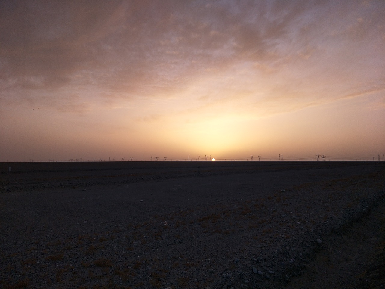 sunset horizon wilderness free photo