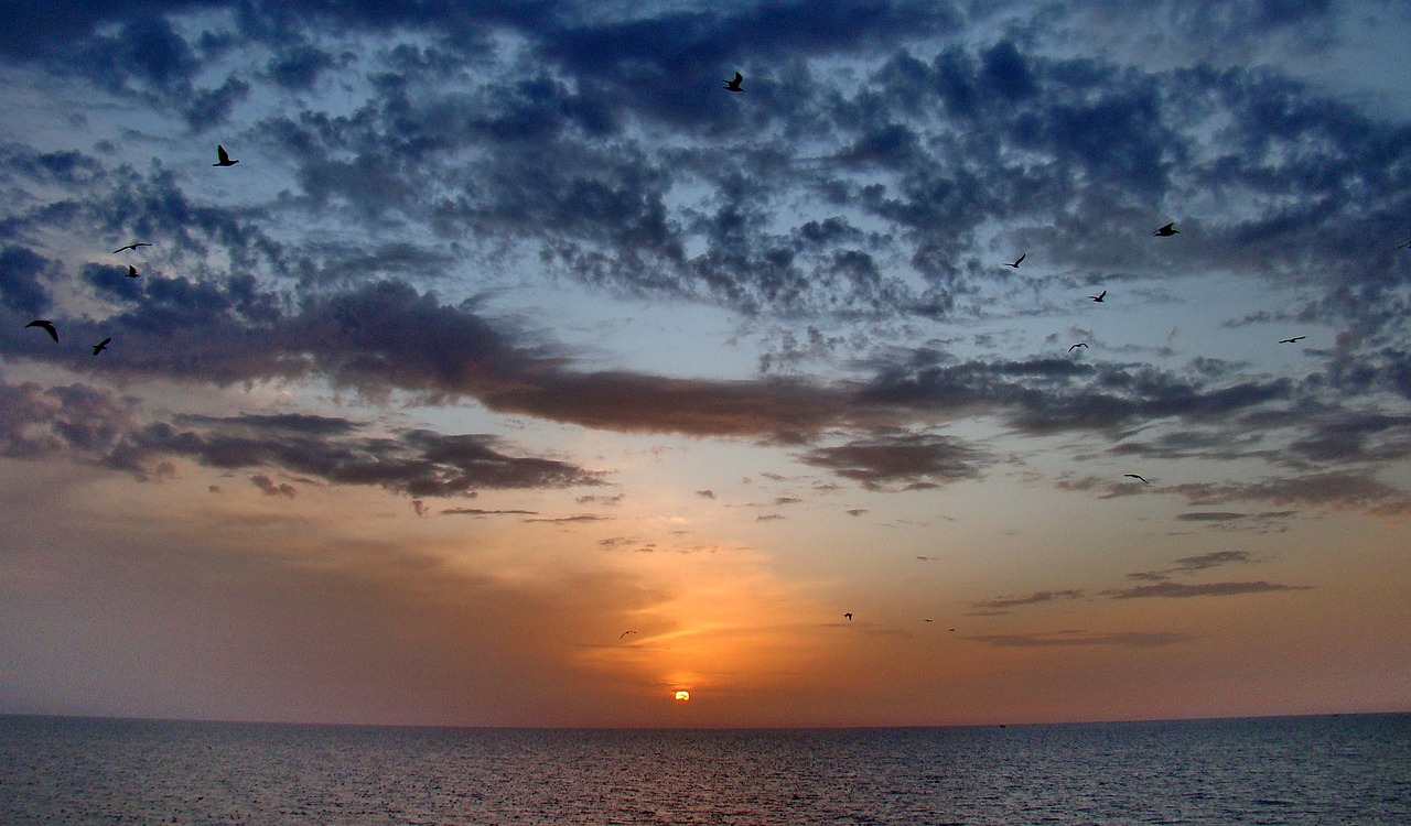 sunset ocean atlantic free photo