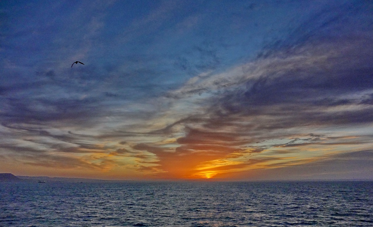sunset ocean atlantic free photo