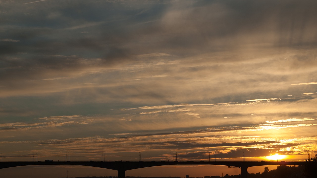 sunset clouds evening sky free photo