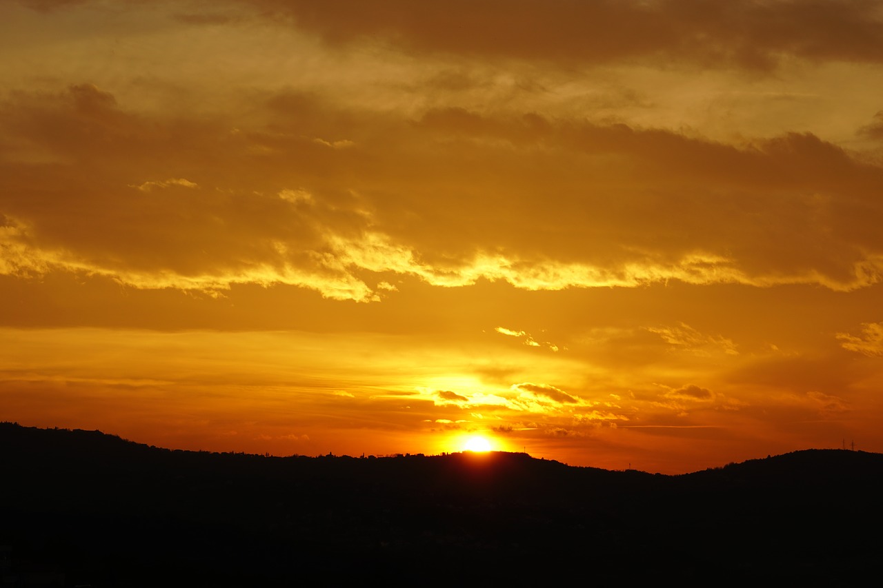 sunset abendstimmung evening sky free photo