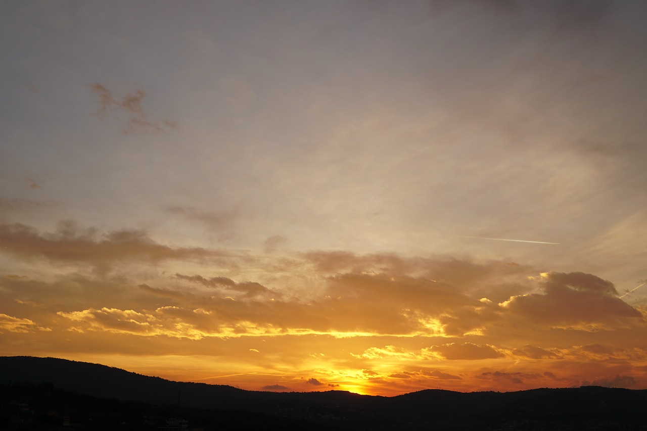 sunset abendstimmung evening sky free photo