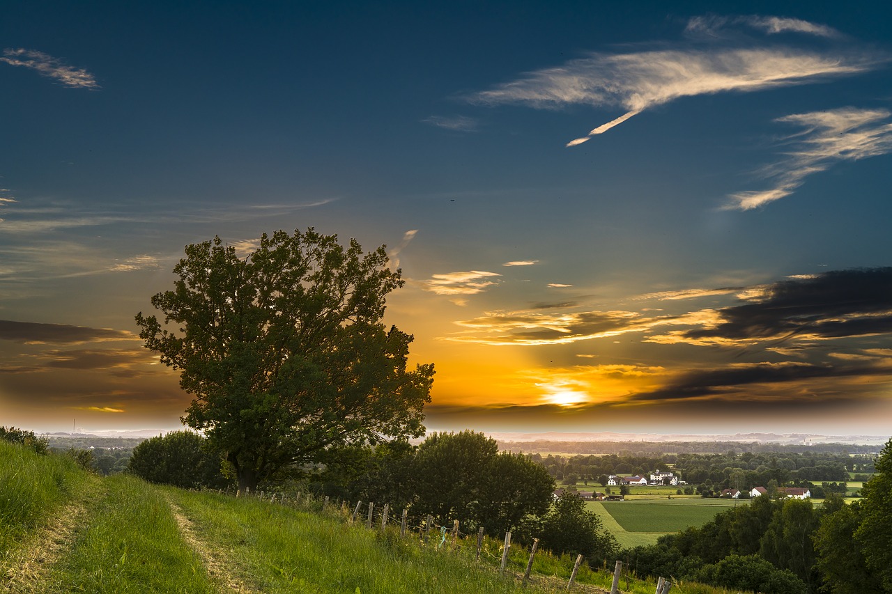 sunset rural sky free photo