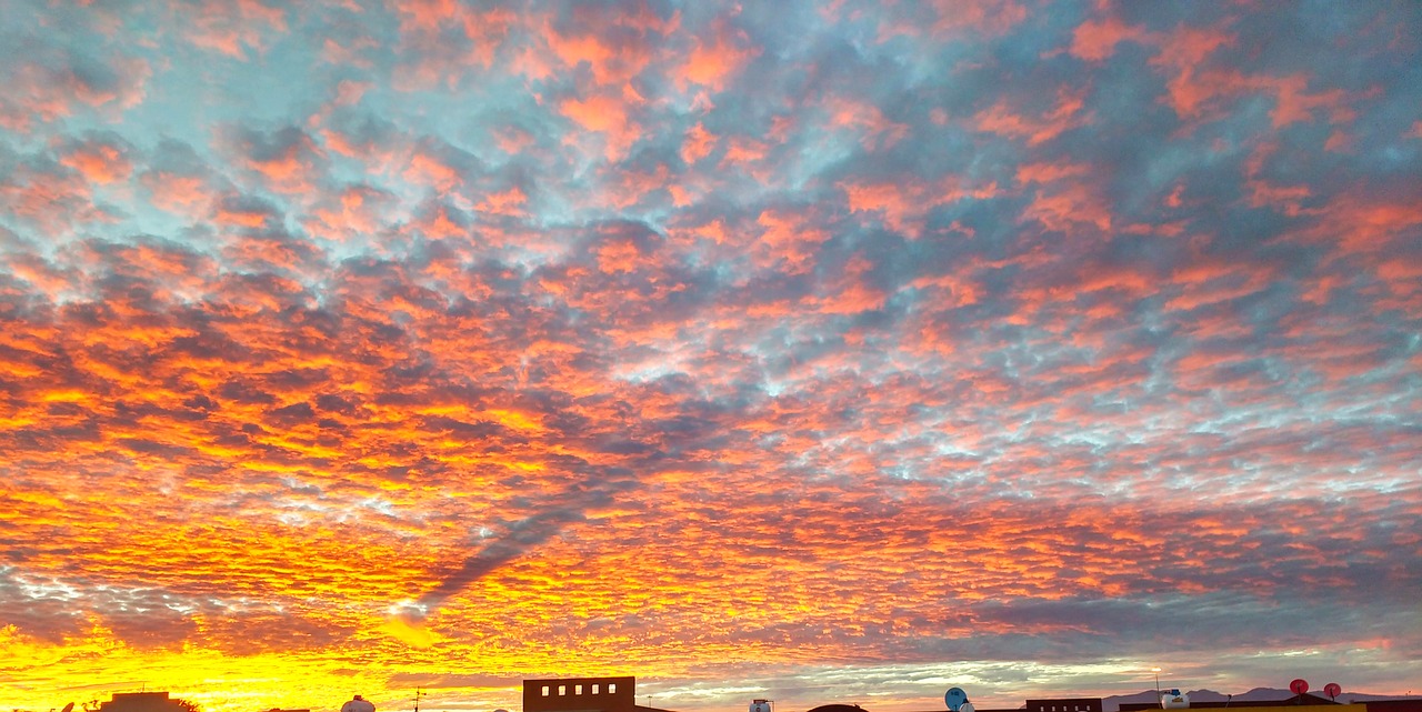 sunset sky clouds free photo