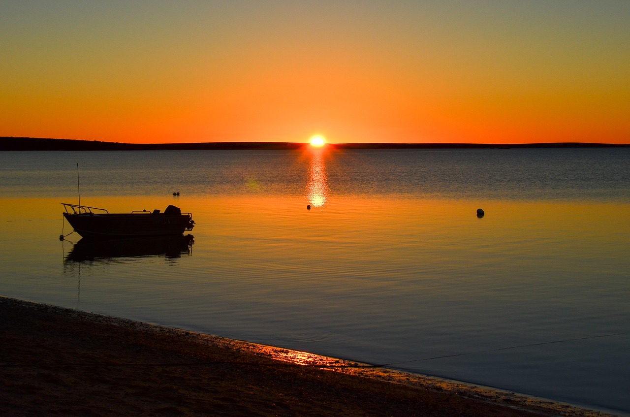 sunset calm landscape free photo