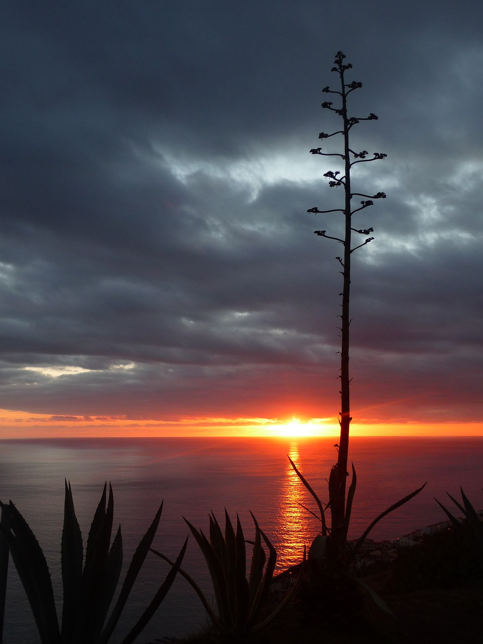 sunset abendstimmung afterglow free photo