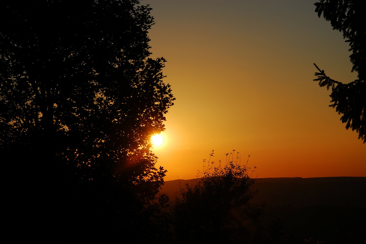 sunset evening sun free photo