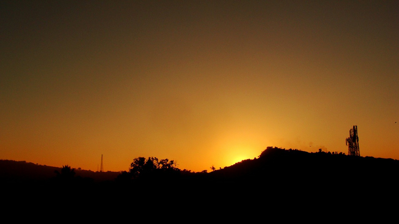 sunset landscape hills free photo