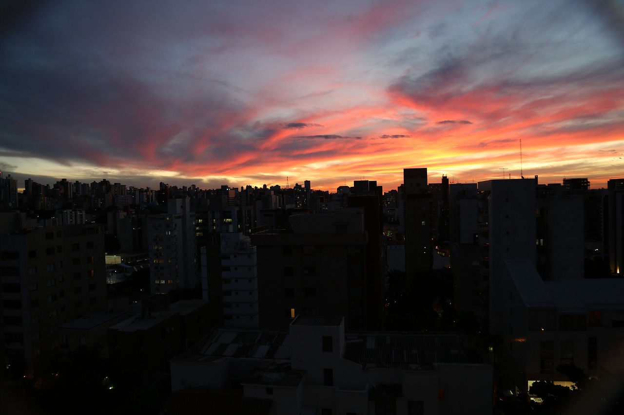 sunset brazil sky free photo