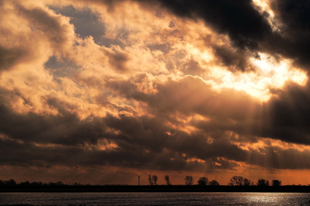 sunset clouds sky free photo