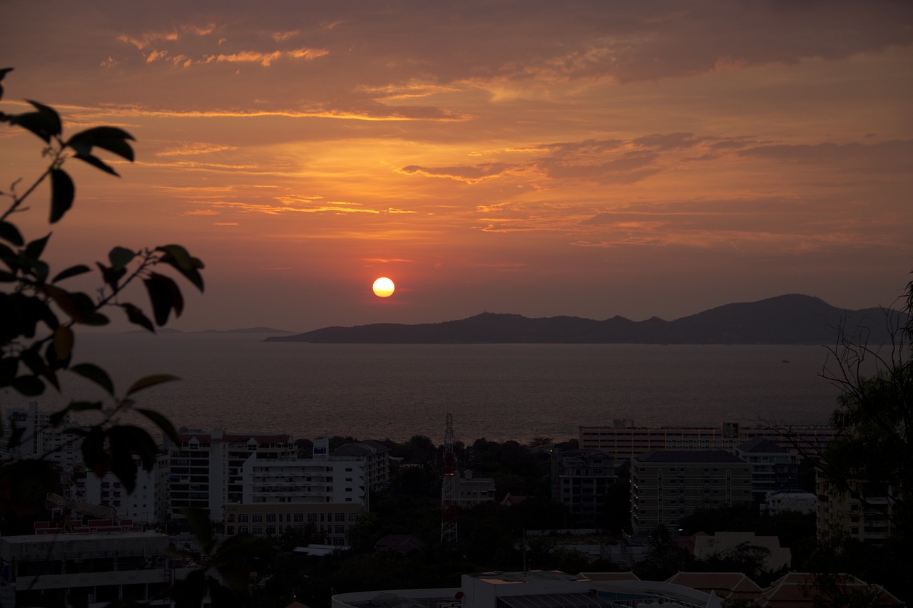 sunset sky mountain free photo