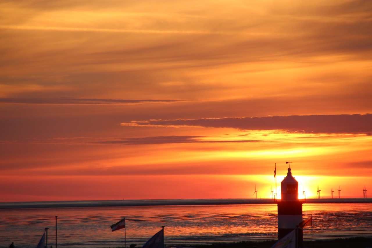sunset north sea abendstimmung free photo