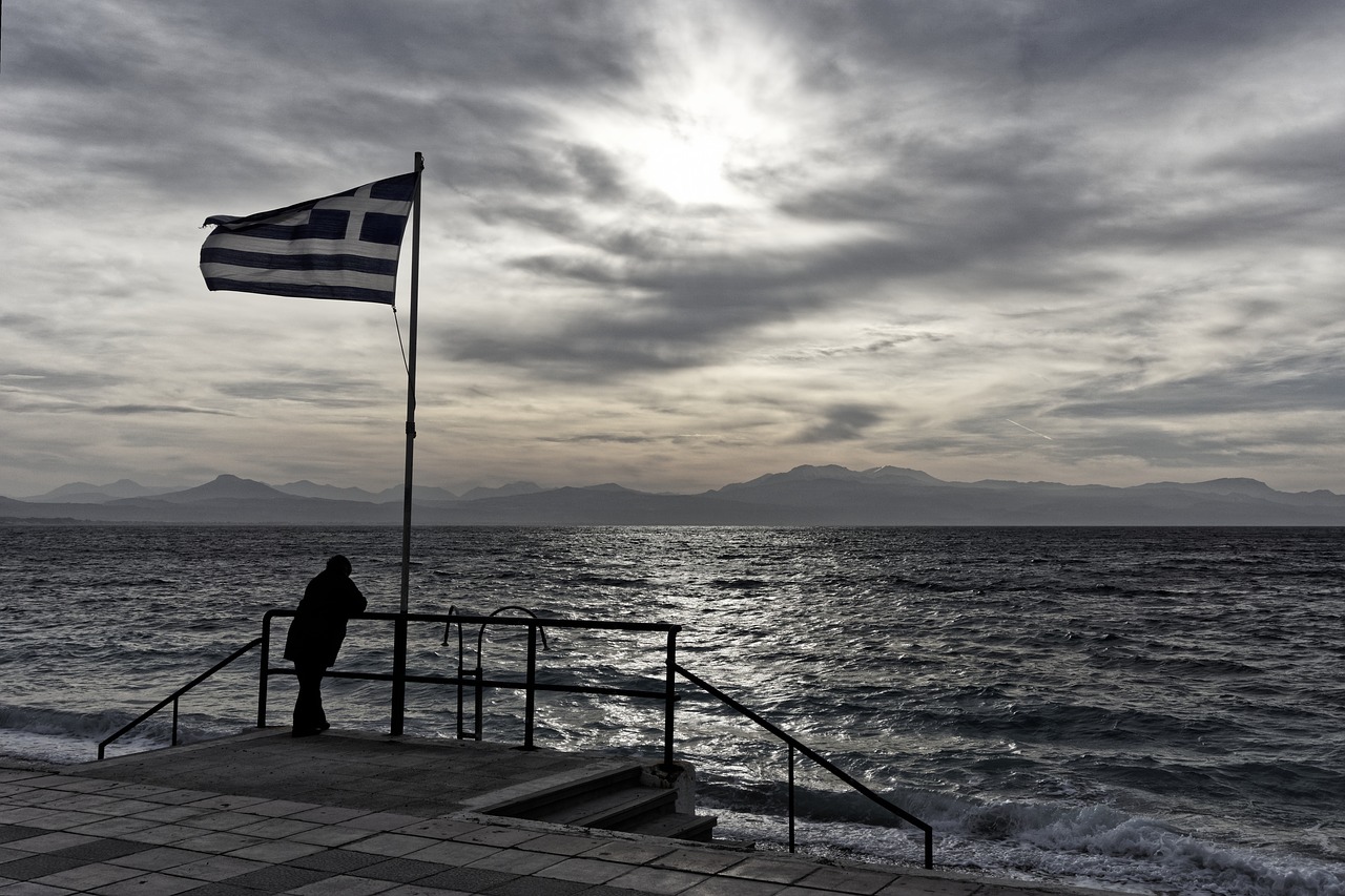 sunset greece summer free photo