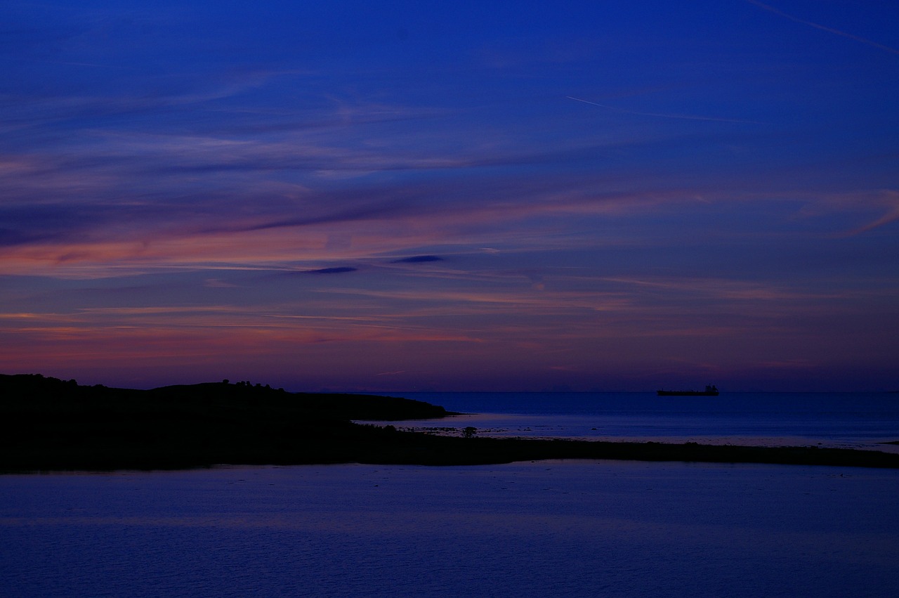 sunset denmark sea free photo