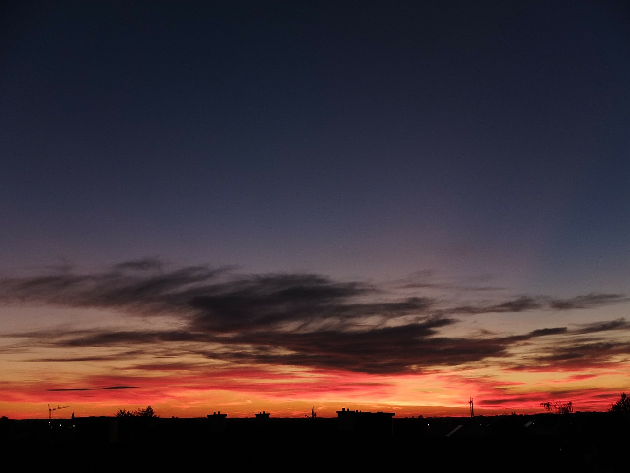 sunset evening sky afterglow free photo