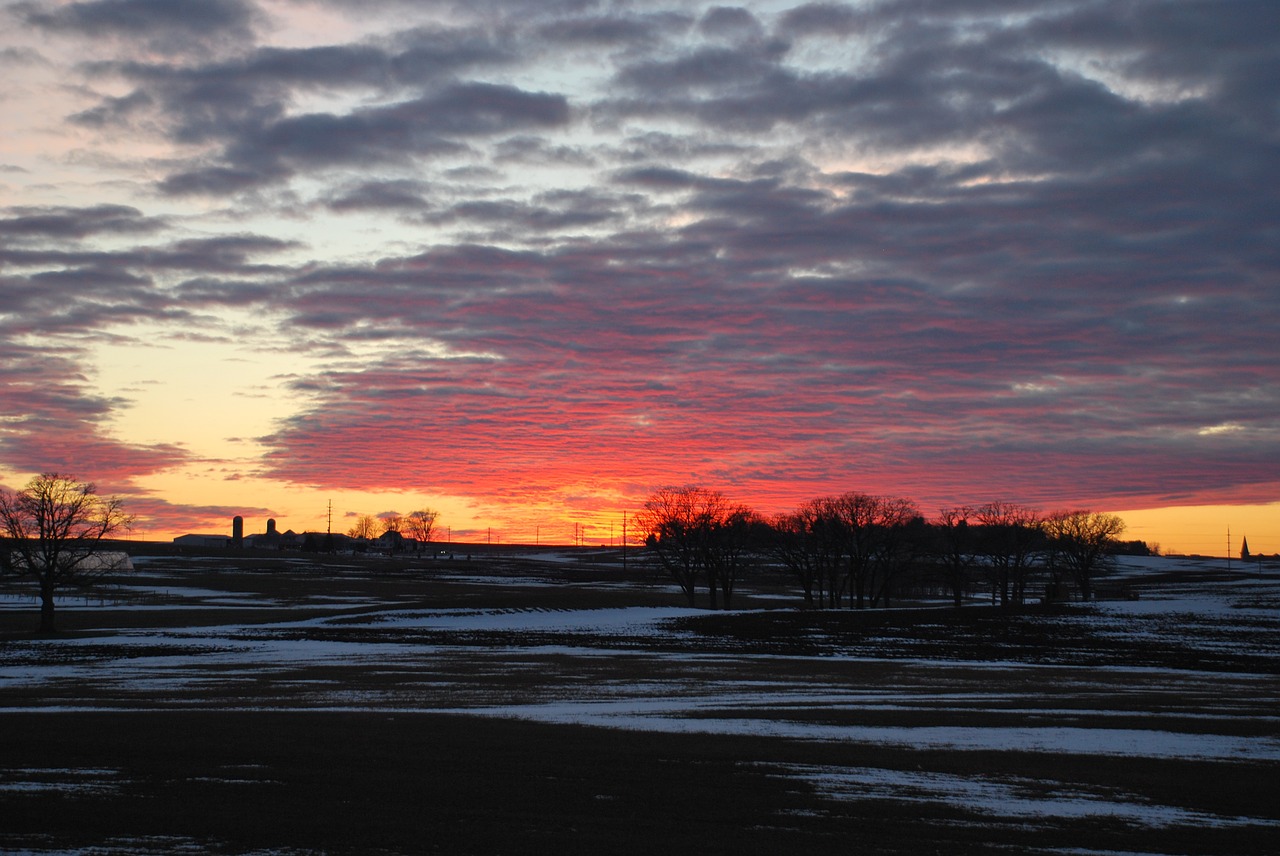 sunset sky clouds free photo