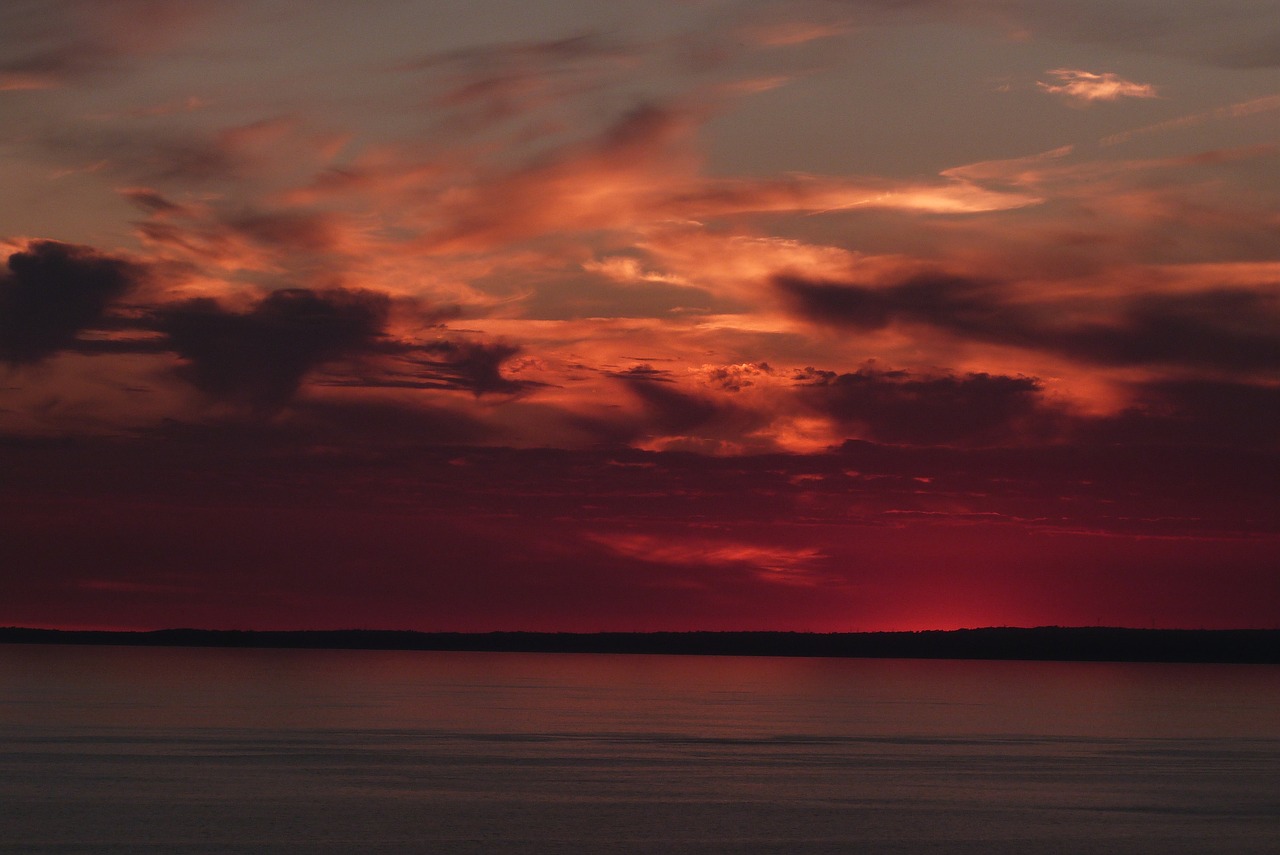 sunset sky red free photo