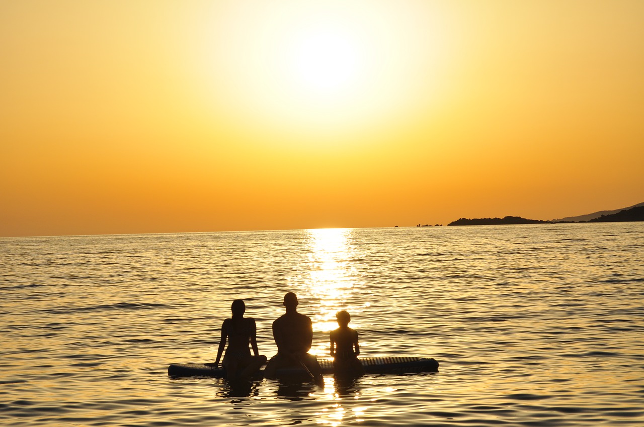 sunset sup standup paddle free photo