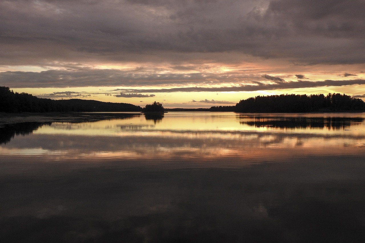 sunset july finland free photo