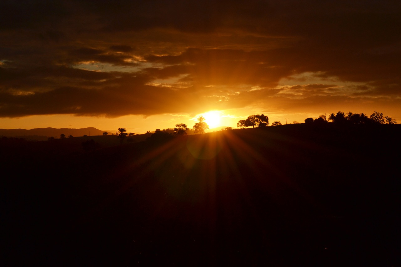 sunset the recôncavo baiano free photo