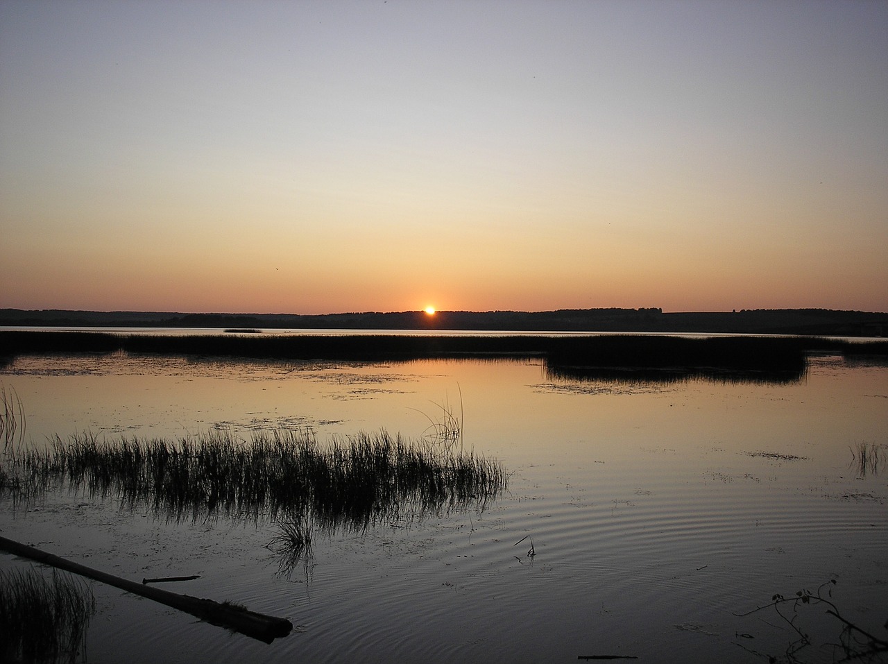 sunset river evening free photo