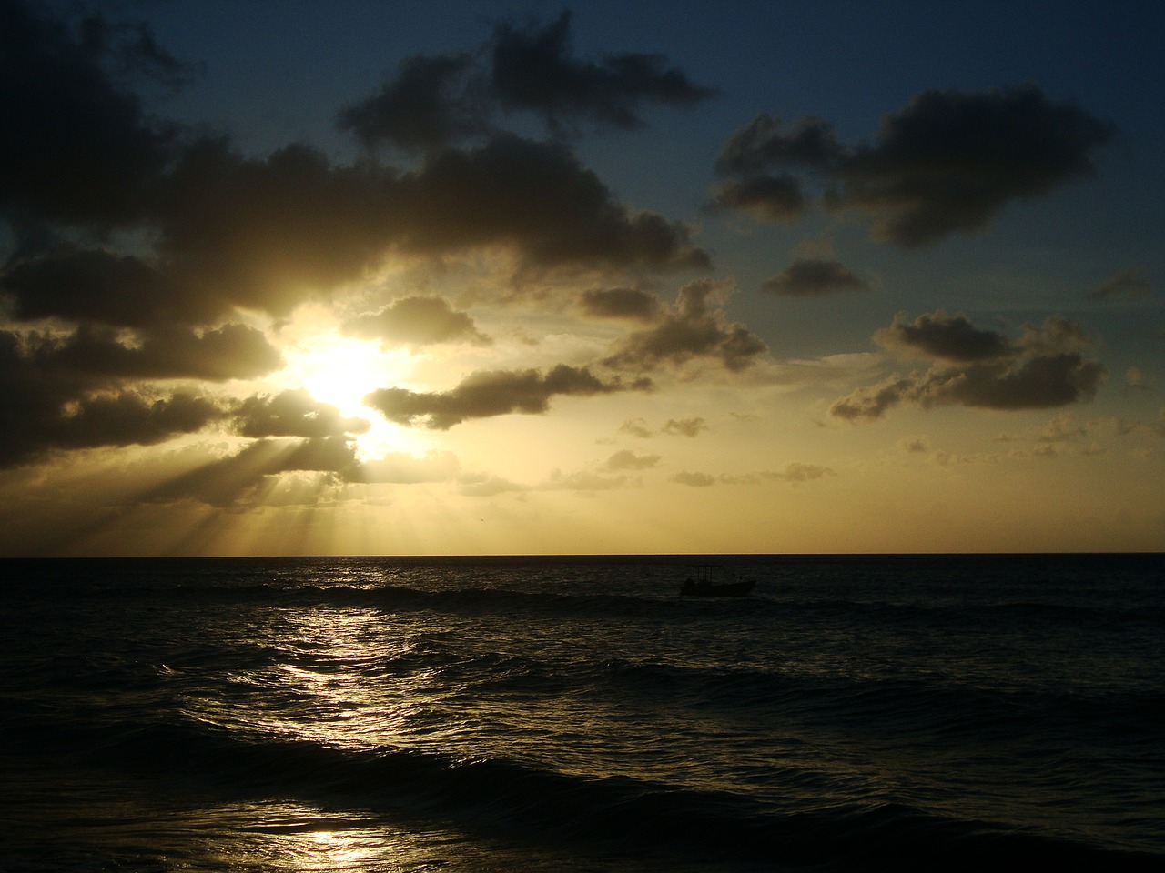 sunset puerto rico beach free photo