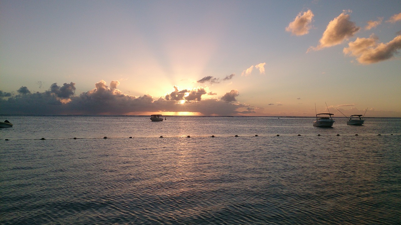 sunset sea ocean free photo