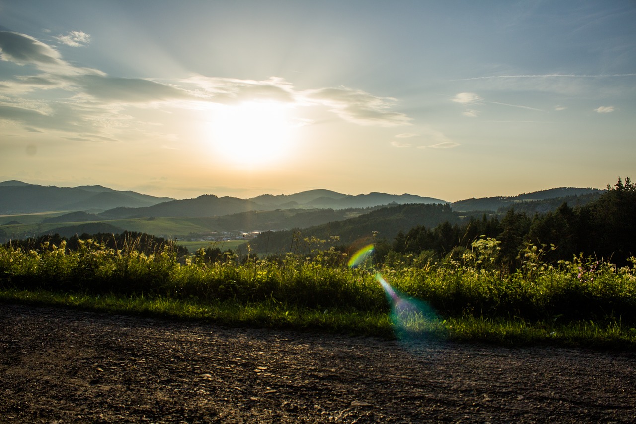 sunset nature country free photo