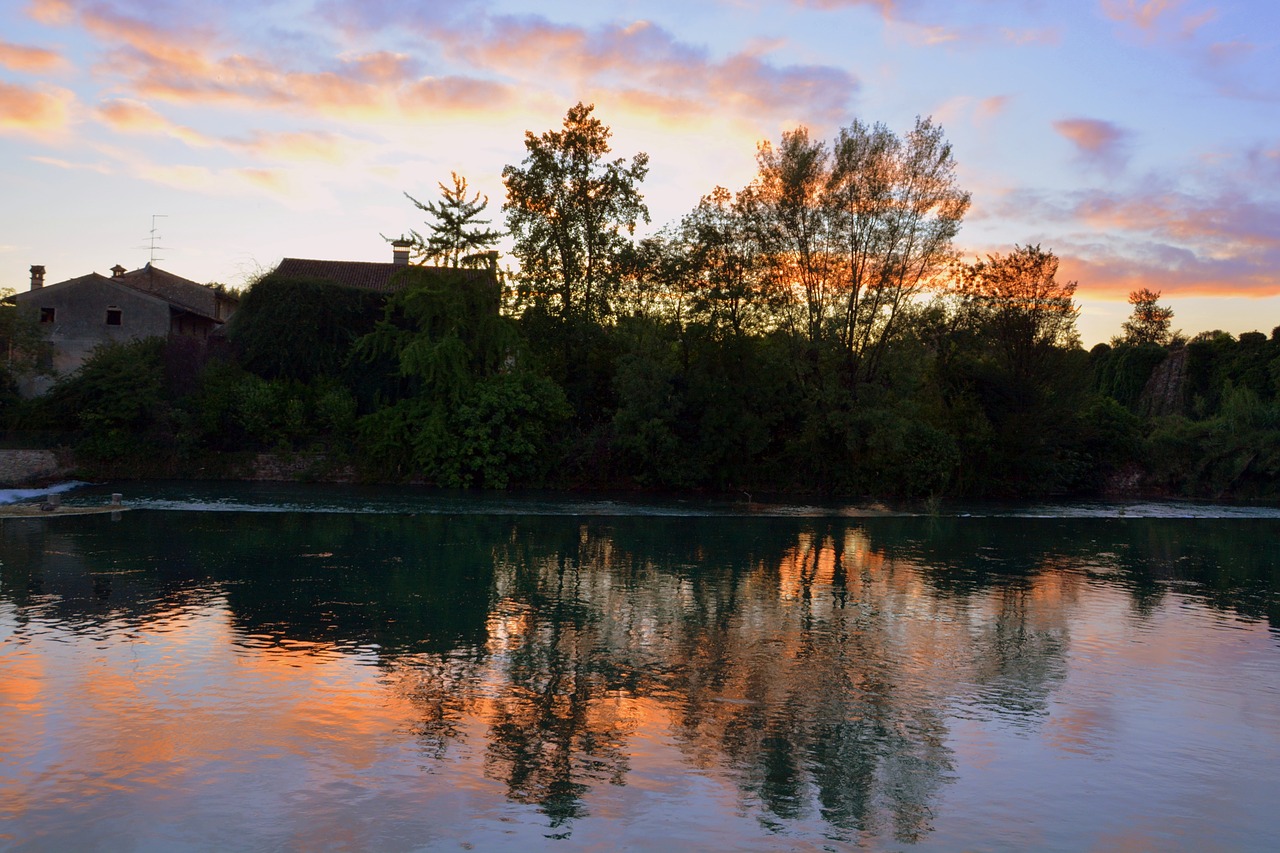 sunset mirror reflection free photo