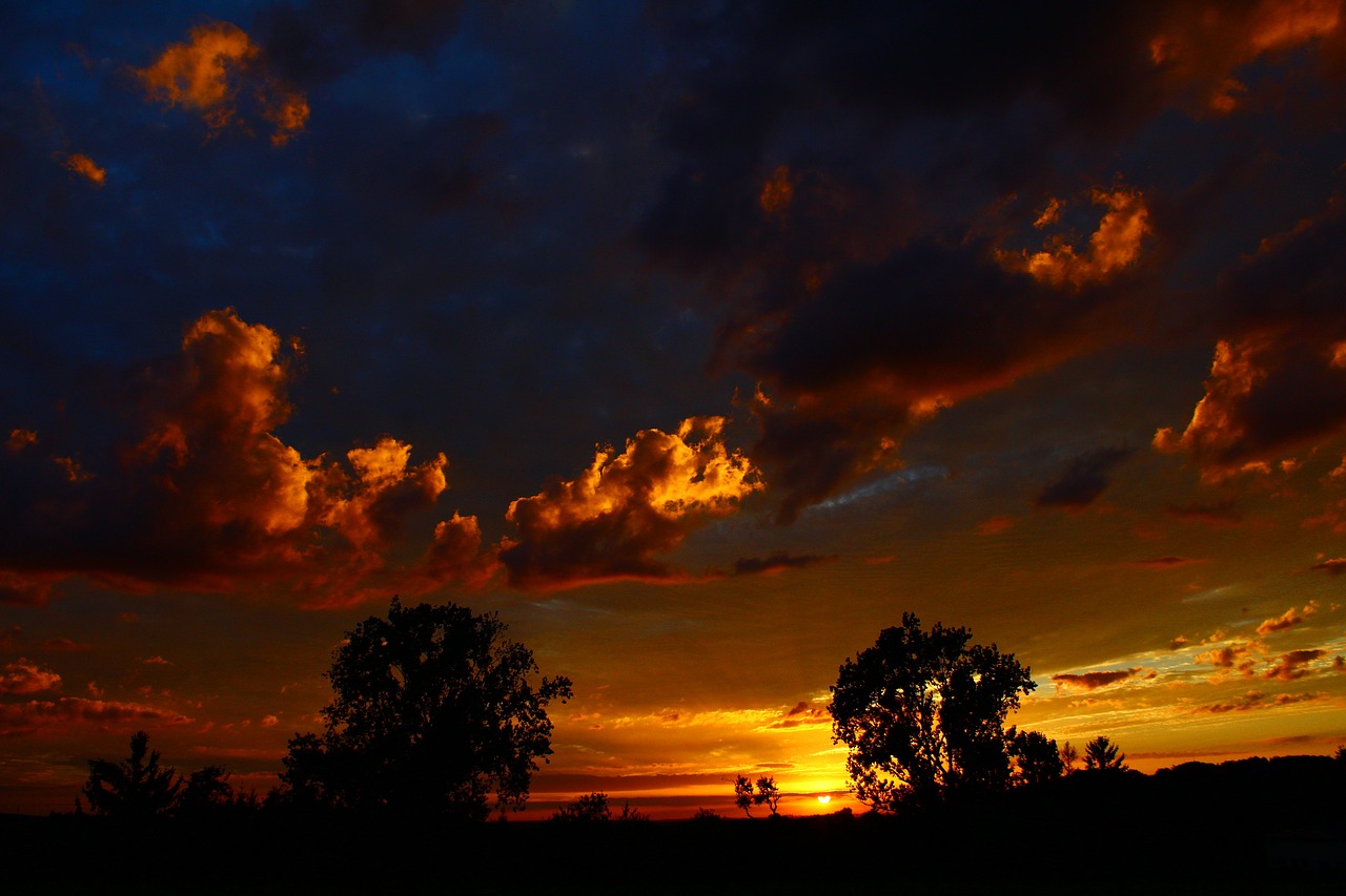 sunset clouds sky free photo
