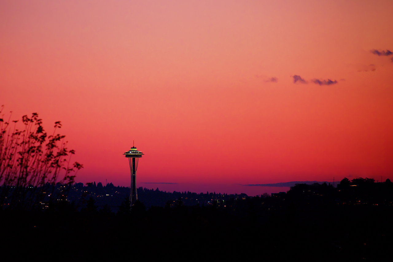 sunset dark pink free photo