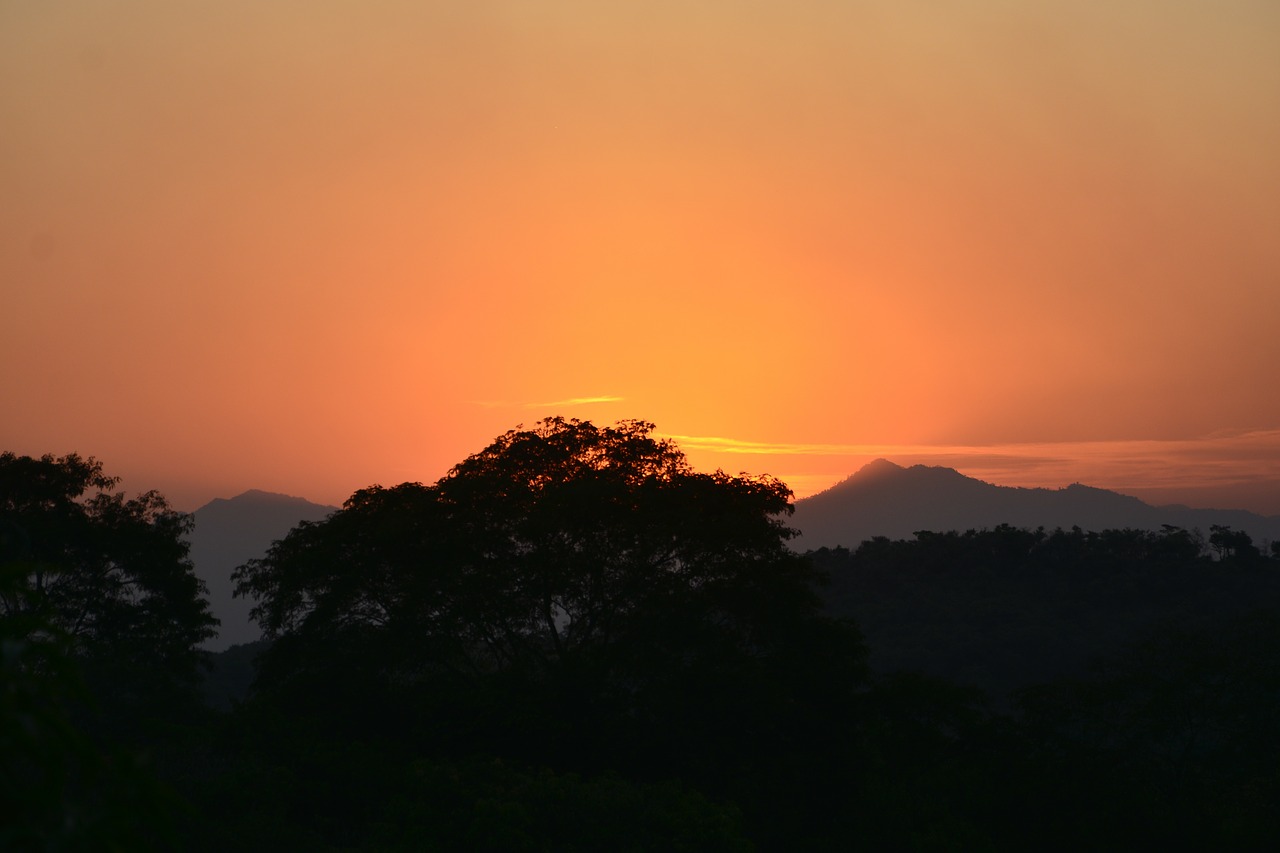 sunset silhouette ceu free photo