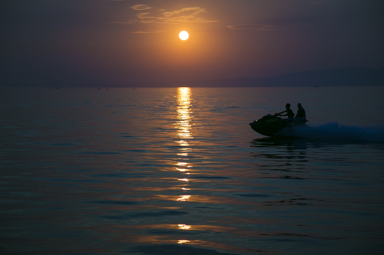 sunset reverse light beach free photo