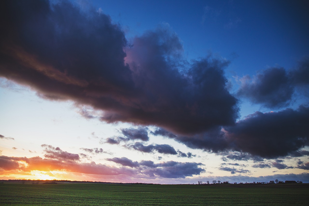 sunset dusk sky free photo