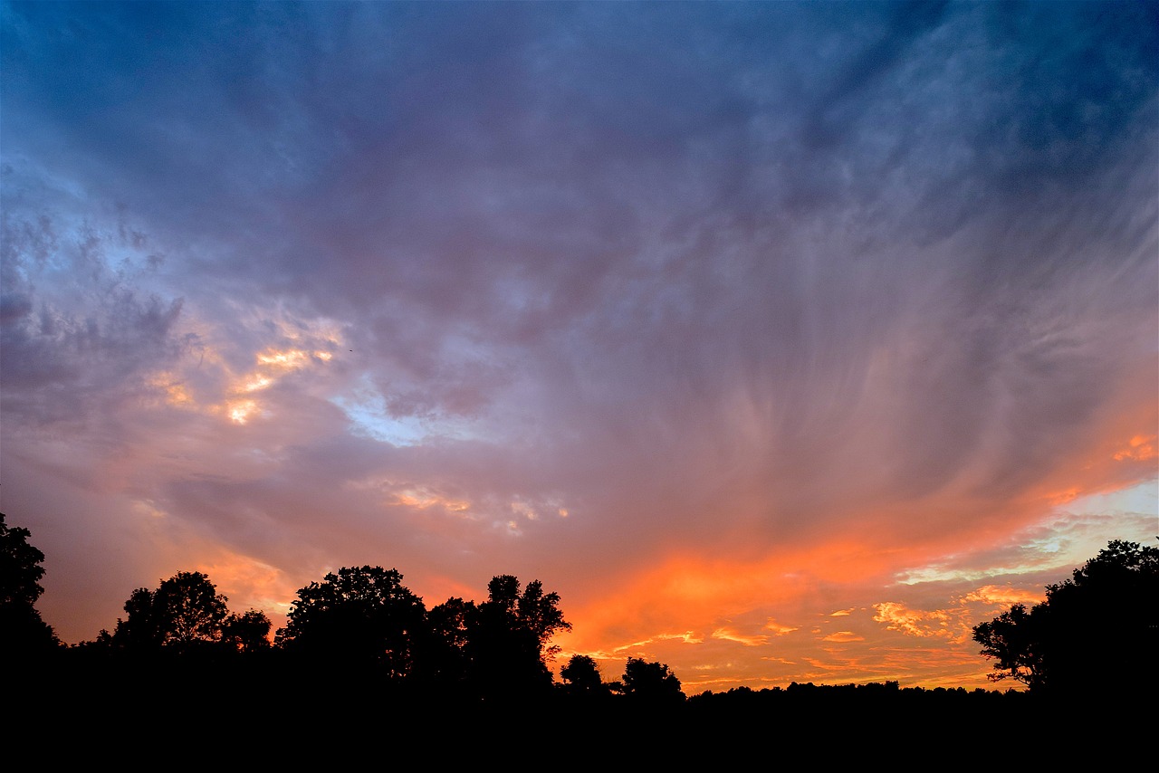 sunset clouds landscape free photo