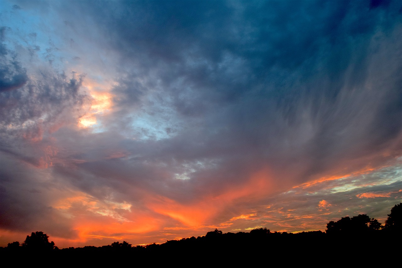 sunset clouds landscape free photo