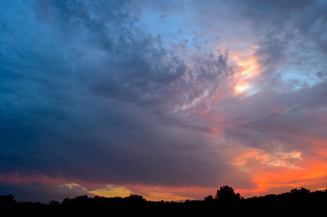 sunset clouds landscape free photo