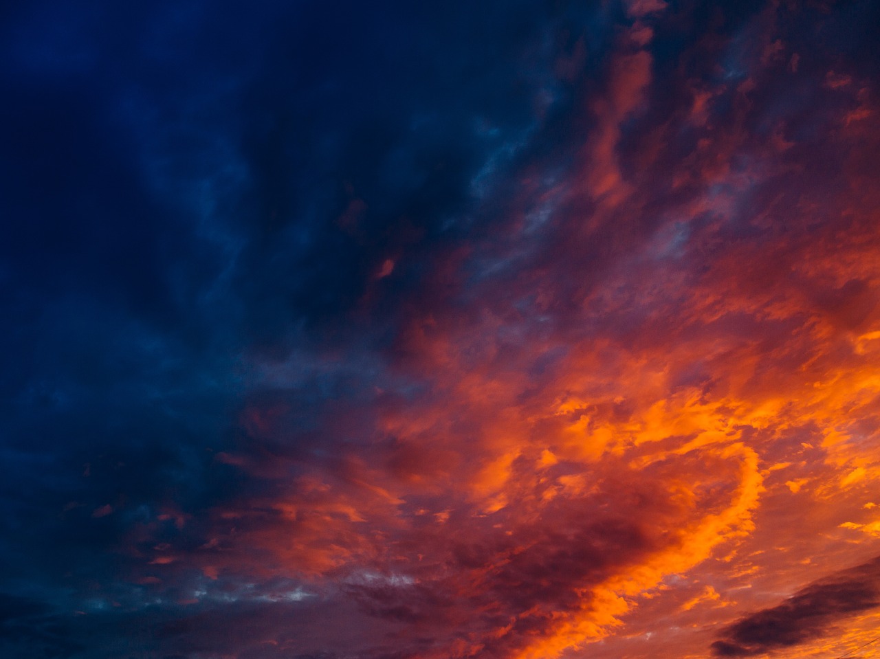 sunset sky orange free photo