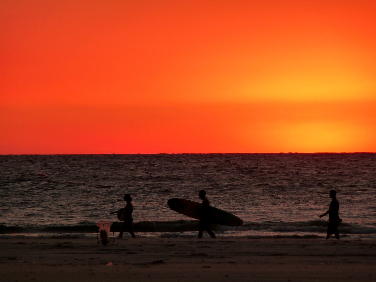 sunset red sky free photo