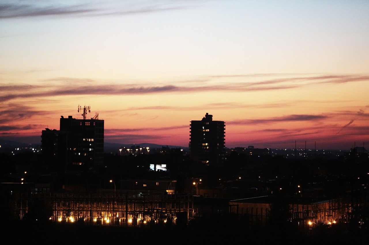 sunset sky night free photo