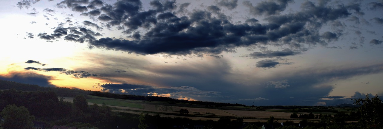 sunset cloudy sky free photo