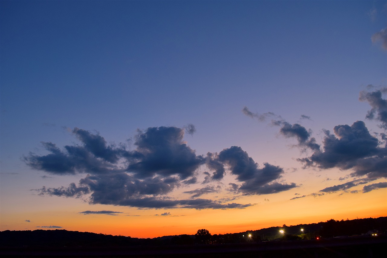 sunset sky clouds free photo