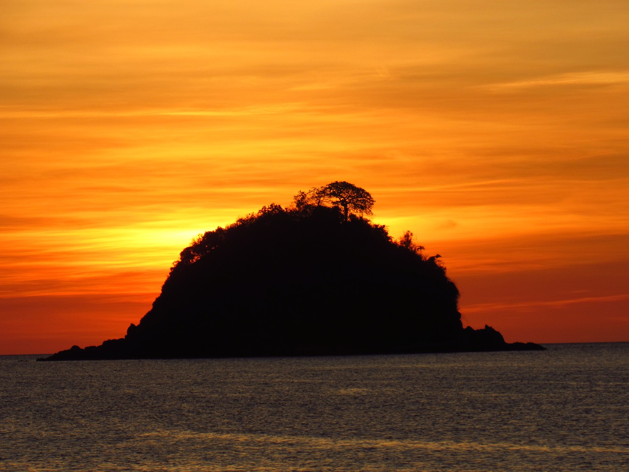 sunset silhouette sky free photo