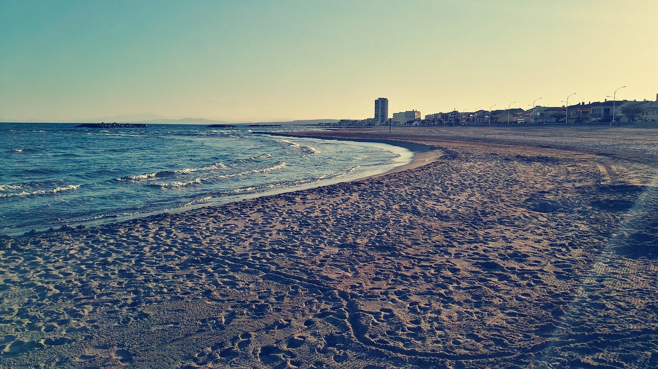 sunset beach france free photo