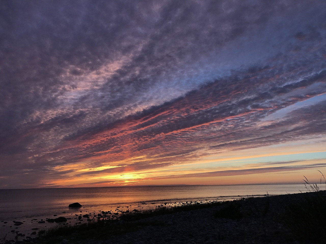 sunset gotland summer free photo