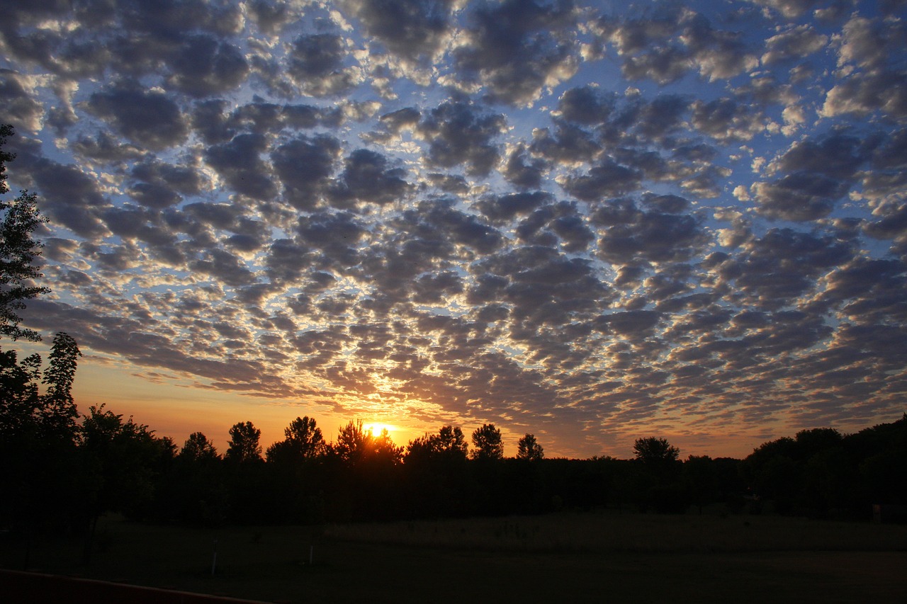 sunset clouds sky free photo