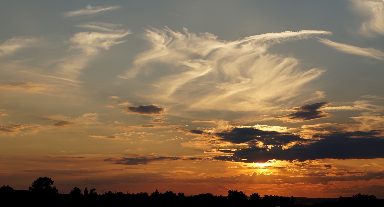 sunset clouds sky free photo