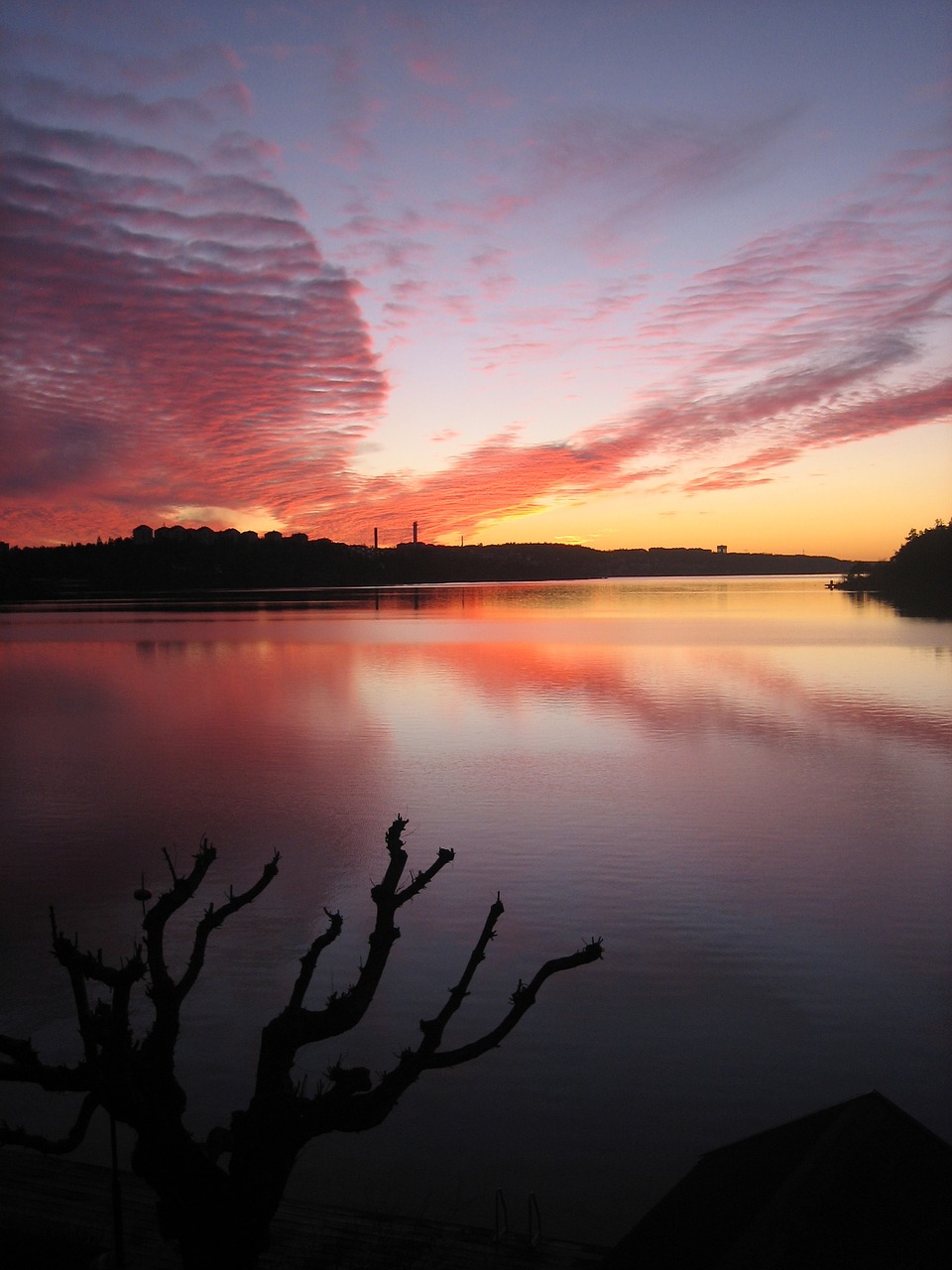 sunset water lake free photo