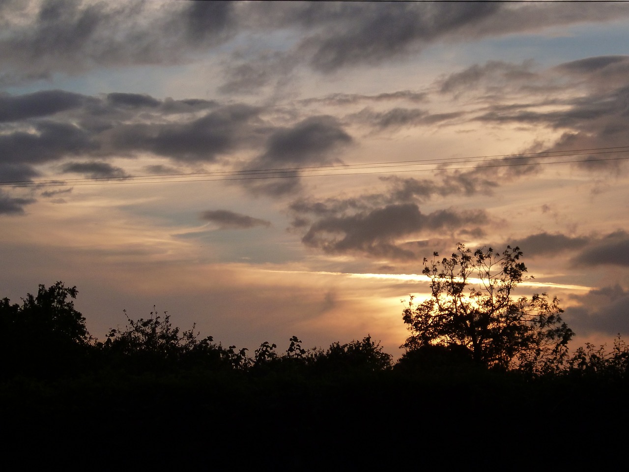 sunset clouds sky free photo